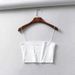 Women's Clothing Street Shooting Thin Rubber Band Suspenders Small Vest Women's Short Flat Mouth Solid Color Tube Top_ecoleips.com
