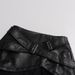 K Dark Style Patchwork Design Long Skirt, New Floor Length Leather Patchwork Skirt_ecoleips.com