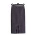 Women's High-Waisted Knit Pencil Skirt - Stretchy Bodycon Midi Skirt With Side Slit (Black/Grey/Khaki, One Size Fits S-L)_ecoleips.com