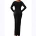 Women's Clothing New Pregnant Women Slim Photo Photography Navel Baring Sexy Fashion Square Collar Long Sleeved Dress_ecoleips.com