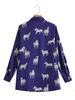 Verve 2025 Women's New Long Sleeve Animal Zebra Print Shirt 21006_ecoleips.com