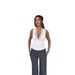 Women's Clothing New Deep V Neck Lace Trim Slim Fit Sexy Sleeveless Vest For Women_ecoleips.com