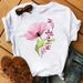 European And American Cross-border Foreign Trade Women's Clothing, Floral Print Round-neck Short-sleeve T-shirt Top_ecoleips.com