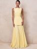 Mozision Elegant Two Piece Maxi Dress Women Fashion Boat Neck Sleeveless Bodycon Pleated Club Party Long Dress Female Vestidos_ecoleips.com