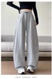 Lamb Wool Black Sweatpants Women's Autumn And Winter 2025 New Large Size Fat Mm Thermal Cotton Pants Banana Sports Wide-leg Pants_ecoleips.com