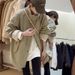 girl Korean Style Stand Collar Parka Thickened Coat 2024 Winter New Patchwork Lamb Wool Mid-Length Top Cotton_ecoleips.com