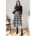 Real Sho, In Sock, 2024 Winer New Women's Korean Syle, High-waised, Slimming, Irregular Hem Skir, Comes Wih A_ecoleips.com