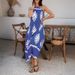 Spring/Summer Casual Bohemian Vacation-Style Colorful Collarless Dress For Women_ecoleips.com