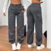 Women's Casual Loose Straight Leg Trousers Multi Pocket Functional Military Style Umbrella Pattern American New Autumn Summer_ecoleips.com