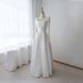 Women's Clothing Light Satin Wedding Dress Floor Length High End Feel Ethereal Square Neck Halter Top Travel Photography Forest Theme Bridal Gown_ecoleips.com