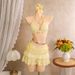 Women's Floral Embroidery Bikini Three Piece Swimsuit Beach Dress European American Style Vacation Casual Cross Border E Commerce_ecoleips.com