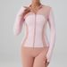 New Fitness Clothes Slim Yoga Clothes Jacket Sports Jacket Women's Yoga Clothes Long Sleeved Top Stand Collar Zipper_ecoleips.com