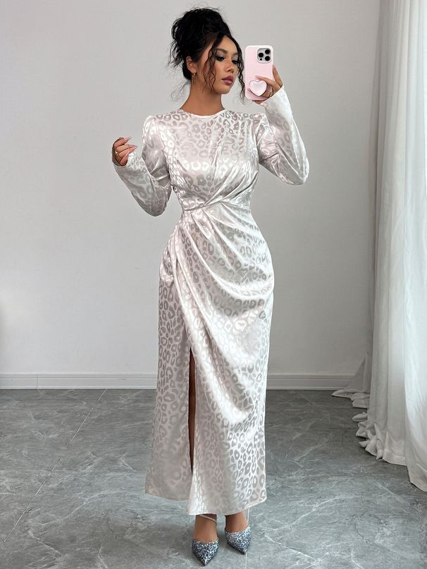 Women's Clothing Elegant Long-Sleeve Midi Dress -Inspired Fall & Winter Dress For Women_ecoleips.com