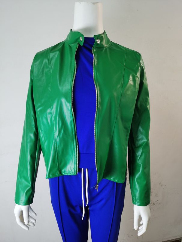 Women's Clothing Women's Autumn Winter Fashion Leather Suit Small Jacket Style Long Sleeve For Formal & Casual_ecoleips.com