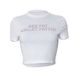 European And American Sexy Cropped Short-sleeve T-shirt With Letter Rhinestones_ecoleips.com