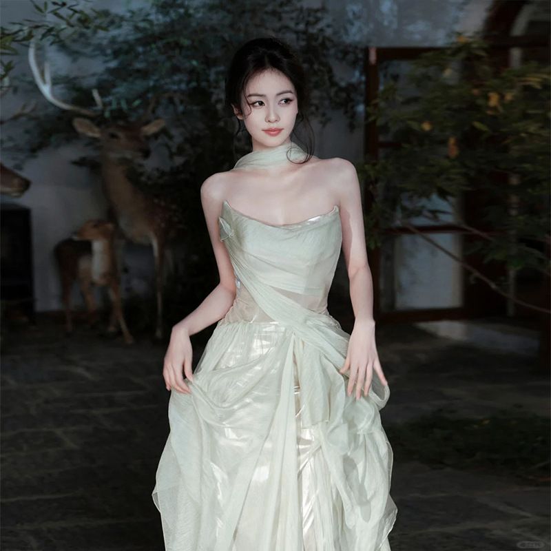Evening Gown for Women Unique Strapless Design Luxurious Exquisite New Style 2026 for Engagements Wedding Toasts_ecoleips.com