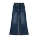 Jiawei 2025 Autumn Stretchy Flared For Women, Vintage Washed Jeans, New Women's Jeans_ecoleips.com