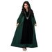 Women's Clothing Middle East Muslim Dubai Arab Women's Clothing Hot Diamond Velvet Stitching Contrast Color Robe Dress_ecoleips.com