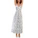 Women's Clothing Summer Style Elegant French Dress For Women Fashion Print Beach Vacation Suspender Maxi Dress With Waist Cinching_ecoleips.com