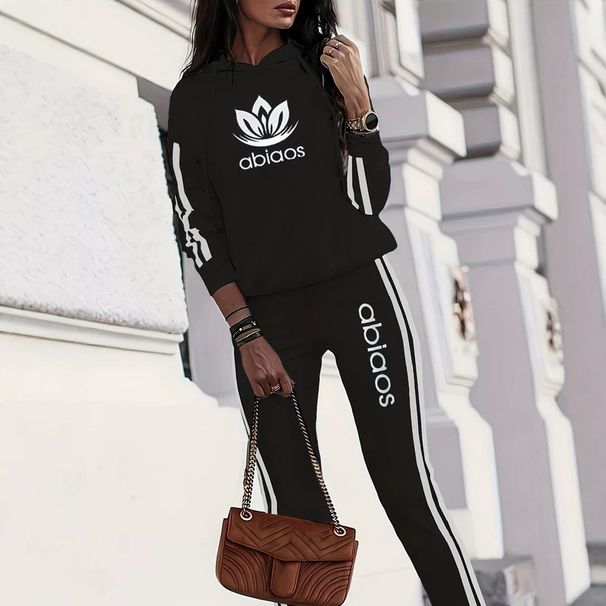 Women's Clothing Women's Style Printed Hoodie And Trousers Spring Autumn Trendy Fashion Tracksuit For Formal & Casual For Women_ecoleips.com