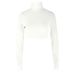 AC822 Foreign Trade New High-neck Short Fashion Casual Slim-fit Versatile Knitted Top With Exposed Navel And Long_ecoleips.com