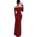 2025 Foreign Trade European And American Women's Clothing Cross Backless Sexy Off-Shoulder Elegant Long Dress_ecoleips.com