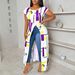 2025 New European American Women's Clothing Cross-Border E-commerce: Geometric Print Dresses For Women On And_ecoleips.com