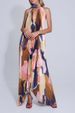 Women's Clothing High-End Women's Maxi Dress With Irregular Pleats And Print For Vacation Beach Best Selling_ecoleips.com