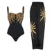 Women's Clothing Sequined Sunflower One Piece Swimsuit For Women_ecoleips.com