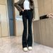 Women's Black Jeans 2024 Spring/summer New Style High-waisted Slimming Straight Loose Drapey Flared Trousers Trendy_ecoleips.com