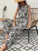 Summer Elegant Printed Women's Suit Sleeveless Top And Wide Leg Pants European And American Style Export_ecoleips.com
