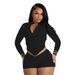 Women's Clothing Women's Sexy Collared Long Sleeved Shorts Set Style Hot Selling Pants With Back Zipper For Formal & Casual For Women_ecoleips.com