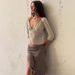 Women's Clothing Women's Slim Fit Cropped Long Sleeve Top Sexy Deep V American Style Solid Color Outerwear Autumn Winter_ecoleips.com