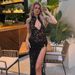 Women's Sexy Black Lace Hollow Out High Slit Panel Sleeveless Bodycon Maxi Dress – Ins Style Club Gown_ecoleips.com