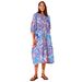 New Cross-border Floral Fashion Women's Loose Casual Relaxed Summer Rayon Vacation Dress In Stock For Wholesale_ecoleips.com