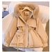 Women's Short Parka With Slim Fit, Hooded, Large Fur Collar, Fleece Lined, Korean Style, 2025 Winter New Arrival_ecoleips.com
