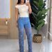 Women's Clothing Temperament Lace Splicing Casual Jeans_ecoleips.com