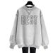 Women's Heavyweight Pure Cotton Oversized Crew Neck Sweatshirt Style Minimalist Fleece Lined Thickened Hoodless Trendy Top For Autumn Winter_ecoleips.com