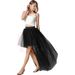 Aria Basics Aria Basics 's Best-selling Swallowtail Mesh Tutu Skirt, European American Sexy Black Adult With Short Front And Long Back,_ecoleips.com