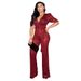 Women's clothing sexy deep v-neck sequined jumpsuit, fashionable sequined party style wide-leg pants for women_ecoleips.com