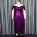 Women's Clothing New Off Shoulder V Neck Banquet Evening Dress Evening Party Pleated Small Sleeve Cover Dresses_ecoleips.com