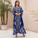 Women's Abaya Muslim Robe Printed Hot Diamond Beads Party Evening Dress_ecoleips.com