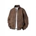 Aria Basics American-style 2025 PU Leather Jacket, New Spring And Autumn Model, Loose Fit, Trendy, Versatile, Casual Retro Jacket_ecoleips.com