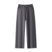 Women's Clothing Plus Size Wide Leg High Waist Denim Trousers For Women Spring And Autumn New Style Slightly Fat Mm Casual All Match_ecoleips.com