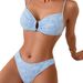 Sexy Tie-Front Bikini Set For Women - Adjustable Triangle Top & High-Cut Bottom - Soft Polyester Blend - Trendy Sky Blue - S/M/L/XL"_ecoleips.com