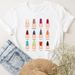 Popular Women's Clothing: New Round-neck Loose-fitting Colorful Nail Art Short-sleeve T-shirt For Women_ecoleips.com