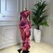 Spring/Summer Elegant Classy Printed Long Dress for Women European American Style Cross Border Pleated 2026 Vacationwear_ecoleips.com