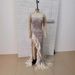Women's Clothing Elegant And Sexy One Shoulder Beaded Tube Top Sequined Irregular Long Slit Dress_ecoleips.com