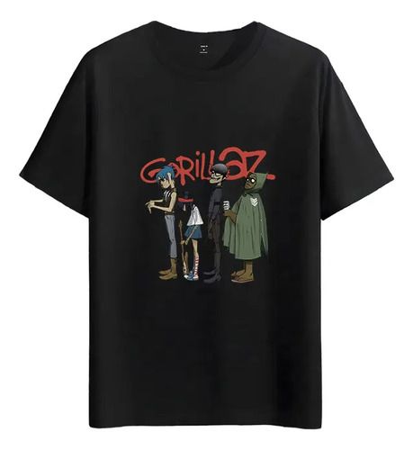 Women's T-Shirts Tshirt Muscle Freaks Gorillaz Band Estilo Music Illustration_ecoleips.com