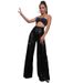 Women's High Waist Wide Leg Pants With Glitter - Casual Loose Fit Palazzo Pants For Summer_ecoleips.com